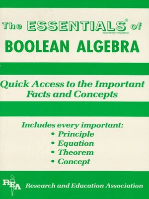 cover image of Boolean Algebra Essentials